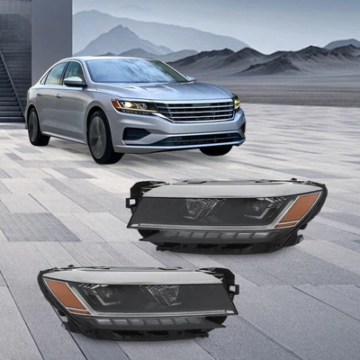 For 2020-2022 Volkswagen Passat LED Headlight Headlamps (Non-AFS) w/DRL Pair Set - Image 1 of 4