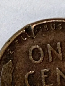 1950 D Lincoln Wheat Penny  Strike Through Mint Error - Picture 1 of 7