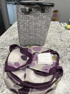 Borsa termica Thirty One rotonda isolata bolla con una prugna refrigerante - grigia entrambe nuove - Foto 1 di 8
