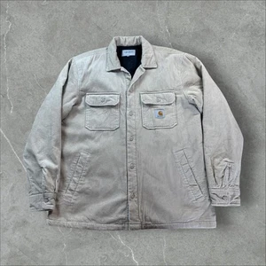 Carhartt WIP Cream Corduroy Shirt Jacket L - Picture 1 of 8