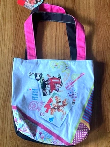 NWT 2013 One Direction Pink & Blac Boy Band Officially Licensed 1D Tote Bag RARE - Picture 1 of 4