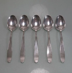 5 Kaffeelöffel 13,5 cm BSF Model Iris 800 Silber sehr selten - Picture 1 of 4