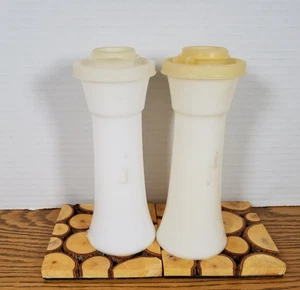 Vintage Tupperware #718 Hourglass Salt & Pepper Shakers Set 6" Tall - Picture 1 of 15