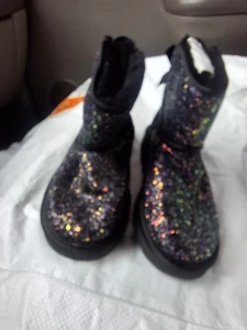 UGG Kinder Stiefel blau und grau Glitzer  - Bild 1 von 4