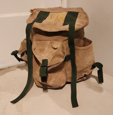 Vtg MACV SOG CISO USFS backpack PARTS haversack ruck canvas Bushcraft Repair DIY - Image 1 of 4