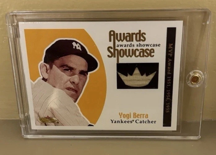 Bate usado Fleer Yogi Berra Awards Showcase 2001 juego/100 New York Yankees Foto 1 de 2