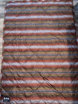 Eddie Bauer Down Filled Oversized Quilted Throw Blanket Aztec 70x49” - Image 1 of 4