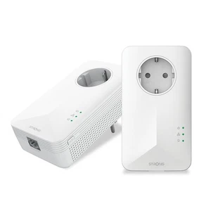 STRONG Powerline 1000 Duo, PowerLAN-Adapter Set mit 2 Stück, 1000 Mbit/s, Hochge - Afbeelding 1 van 9