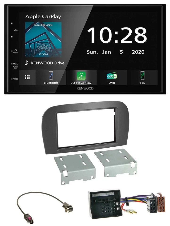 Kenwood Bluetooth MP3 DAB USB 2DIN Autoradio für Mercedes SL-Klasse R230 2006-20 - Bild 1 von 4