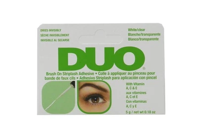 Adhesivo para pestañas Duo cepillo en gota blanco transparente con vitamina A, C y E 0,18 onzas Foto 1 de 2