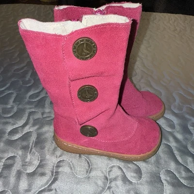 Livie & Luca Marchita Tiempo Hot Pink  Boots Sz Toddler 6 Suede Leather VGUC - Image 1 of 4