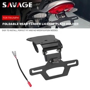 Soporte de matrícula de guardabarros trasero ajustable para Triumph Speed 400 Scrambler 400X - Imagen 1 de 16
