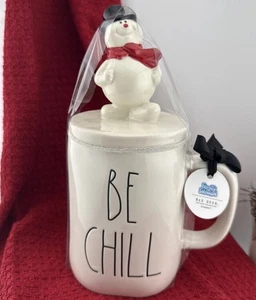 Taza RAE DUNN "BE CHILL" Frosty El Muñeco de Nieve con Topper Nueva con Etiquetas - Imagen 1 de 11