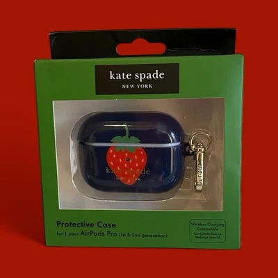 Funda protectora Kate Spade New York AirPods Pro - Fresa - Azul y Rojo Foto 1 de 4