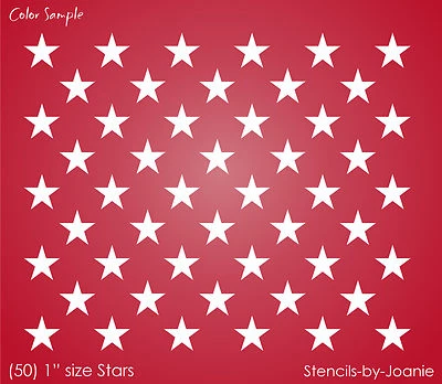 Plantilla patriótica (50) 1" estrellas orgullosa bandera de la libertad americana país EE. UU. signo hágalo usted mismo Foto 1 de 4