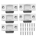 Compatible with Most Standard Latches Stainless Steel Strike Plate Set of 5