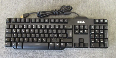 Dell SK-8115 DJ317 0DJ317 Black Slim QuietKey USB Wired German QWERTY Keyboard - Image 1 of 4