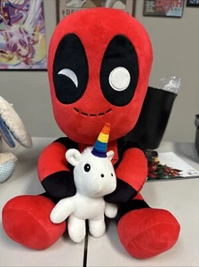 Kidrobot HugMe Marvel Deadpool with Unicorn Plush Hero 16" Inch Figure Vibrating - Picture 1 of 6