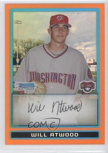 2009 Bowman Chrome Prospects Orange Refractor /25 Will Atwood #BCP79