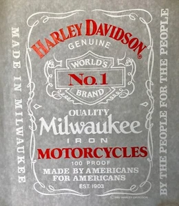 Original Vintage 1982 Harley-Davidson Motorcycles Biker Bügelbild Transfer - Bild 1 von 4
