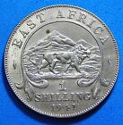 East Africa 1 Shilling Silver Coin, 1941-I, Lion & Mountains, 27.7 mm