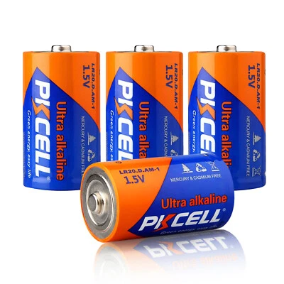4pcs D Batteries 1.5V LR20 E95 PC1300 Alkaine for Household and Office Devices - Image 1 of 3