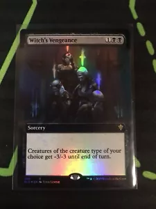 MTG Magic The Gathering Witch’s Vengeance Foil Ext. Art Sorcery Black Commander - Picture 1 of 1