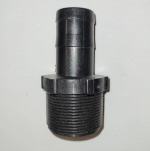 PP HoseTail Adaptor 1 1/2" Male BSP x 1 1/4" Straight Hose Barb Pump Fitting - Picture 1 of 1