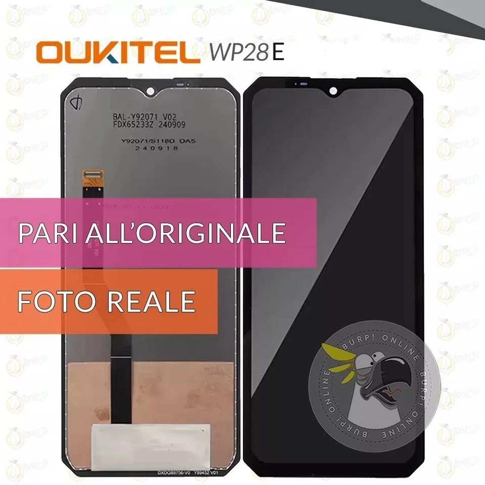 DISPLAY OUKITEL WP28E SCHERMO LCD VETRO TOUCH SCREEN SCHERMO PARI A ORIGINALE