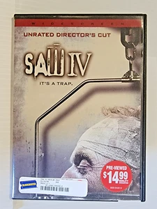 Saw IV (DVD 2007) Unrated Director's Cut Widescreen HORROR - Picture 1 of 1