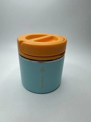 Tarro de comida aislado Thermoflask acero inoxidable sin BPA polvo azul naranja 20 oz Foto 1 de 4