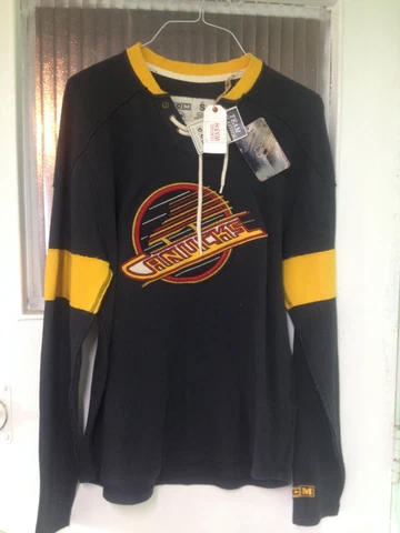 vintage Vancouver Canucks sweater 1990s style by CCM W/TAGS CLASSIC 100% cotton Cover