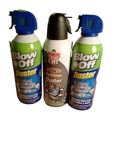 New (3) -10 Oz Dust Off & Blow Off Air In The Can - Afbeelding 1 van 4