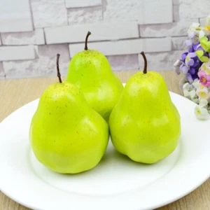 Puntelli Frutta Finta Pera Artificiale 6 Pezzi Giocattolo Cucina Armadio Arredam - Imagen 1 de 9