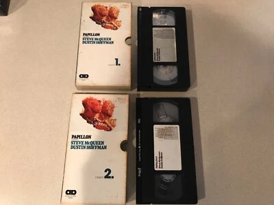 Papillon (VHS, Allied Artists Video, 2 Tape Set) Steve McQueen, Dustin Hoffman Foto 1 de 4