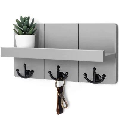 Decorative Key Holder for Wall Stylish Farmhouse Mail Organizer Wall Mount wi... - Image 1 of 4