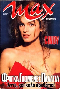 Cindy Crawford 1994 Vintage Greek Big Size Magazine Max!! - Imagen 1 de 1