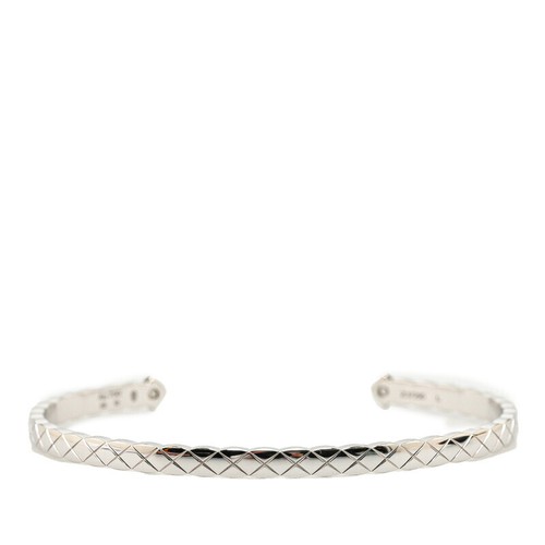 CHANEL Materasso Coco Bracciale Co Schiaccia Bracciale K18WG Oro Bianco P0012247