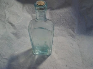 DR. MILES NERVINE EMPTY GLASS BOTTLE WITH CORK, Aqua Blue,vintage antique - Picture 1 of 3