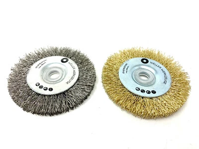 WELLER WERKZEUGE Drahtbürste Set messing Bürste Reinigungsscheibe10,8 12V akku Winkelschleir