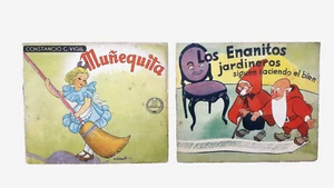 Lot 2 Vtg 1940s Constancio C. Vigil Mini Children's Books Fairy Tales Argentina - Picture 1 of 11