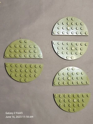 LEGO 1/2 Circle Plate 4 X 8 -Olive Green- 22888  (6 Count bag)  NEW! - Image 1 of 2