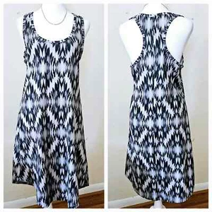 Size Small Tehama Black and White Racer Back Tank Dress with Southwestern - Picture 1 of 17