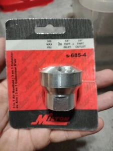 Milton S-685-4 Hose Manifold,3-In-1,1/4" Fnpt - Picture 1 of 6