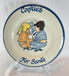 Louisville Stoneware Christmas Plate Cookies for Santa Kids Writing to Santa - Picture 1 of 3