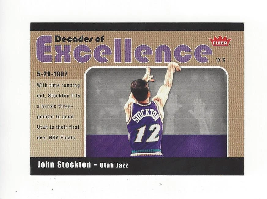 2007-08 Fleer Decades of Excellence #9 John Stockton Jazz - Image 1 of 1