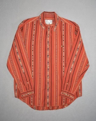 Territory Ahead Shirt Mens Medium Red Striped Aztec Western Cowboy Long Sleeve - Image 1 of 4