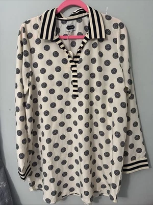 Mud Pie Mujer Lunares Grande 12/14 Manga Larga Nuevo Foto 1 de 4