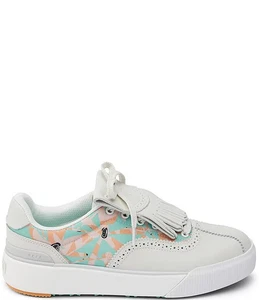 REEF Herren Onshore Kiesel Leder Kiltie Fransen Detail Golf Turnschuhe UK 8 - Bild 1 von 6