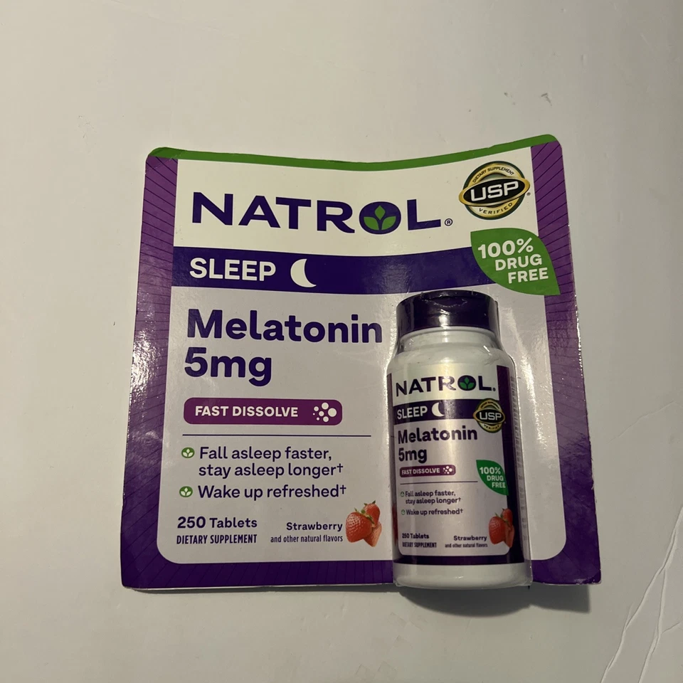 Natrol MELATONINA 5 mg 250 comprimidos de disolución rápida ayuda para dormir caducidad 07/2026 Foto 1 de 1